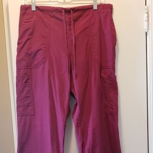 Scrubstar sz m burgundy scrub pants
